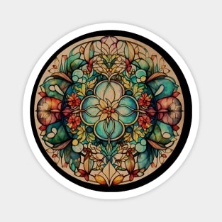 Broken Shadow Vintage Stained Glass Mandala Magnet